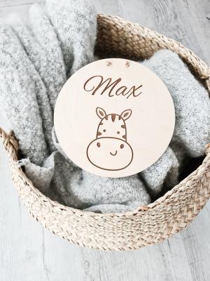 Namensschild mit Motiv