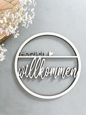 Türschild Herzlich Willkommen