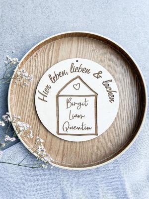 Türschild Haus Holz