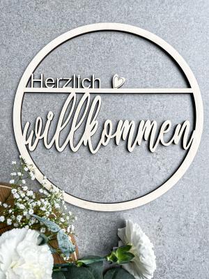 Türschild Herzlich Willkommen