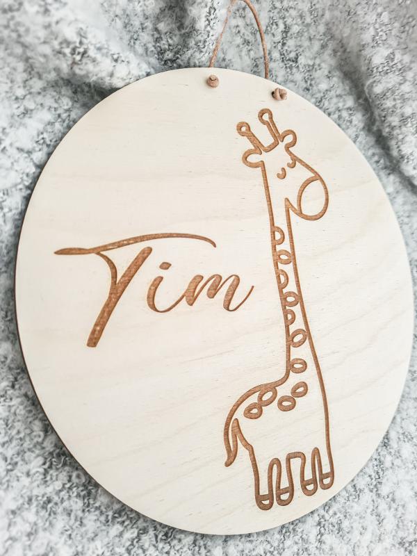 Namensschild mit Motiv