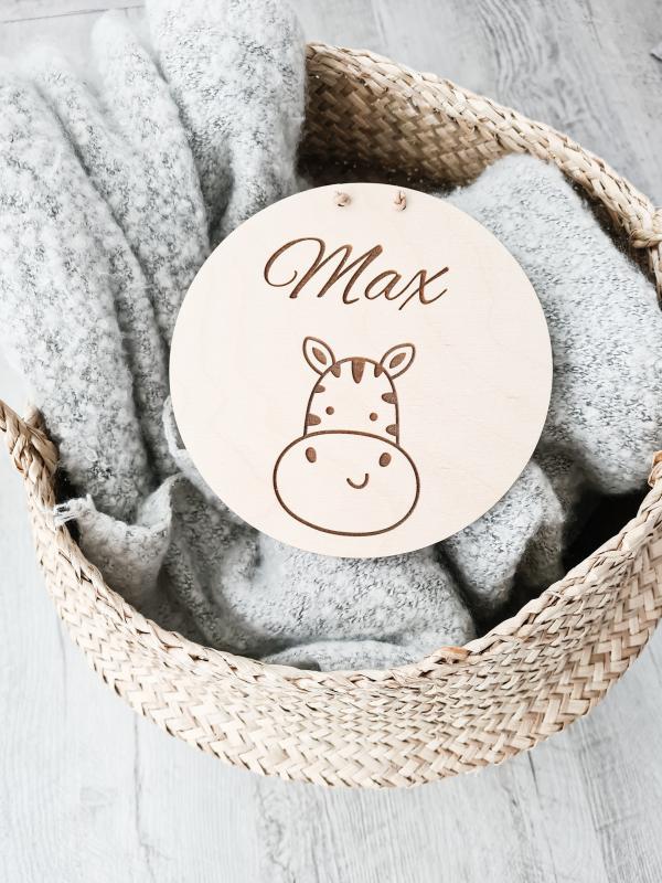 Namensschild mit Motiv