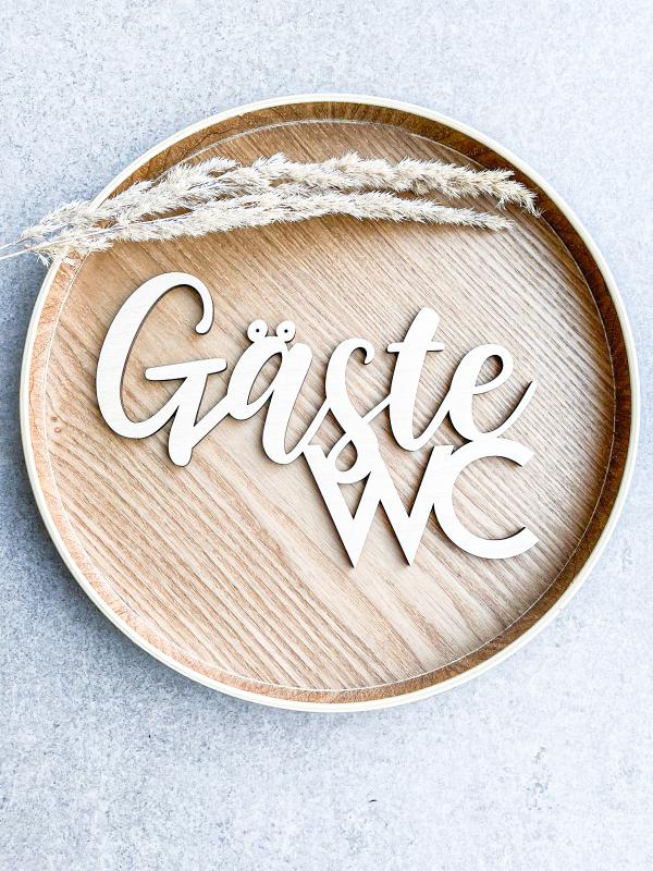 Gäste WC Türschild Holz