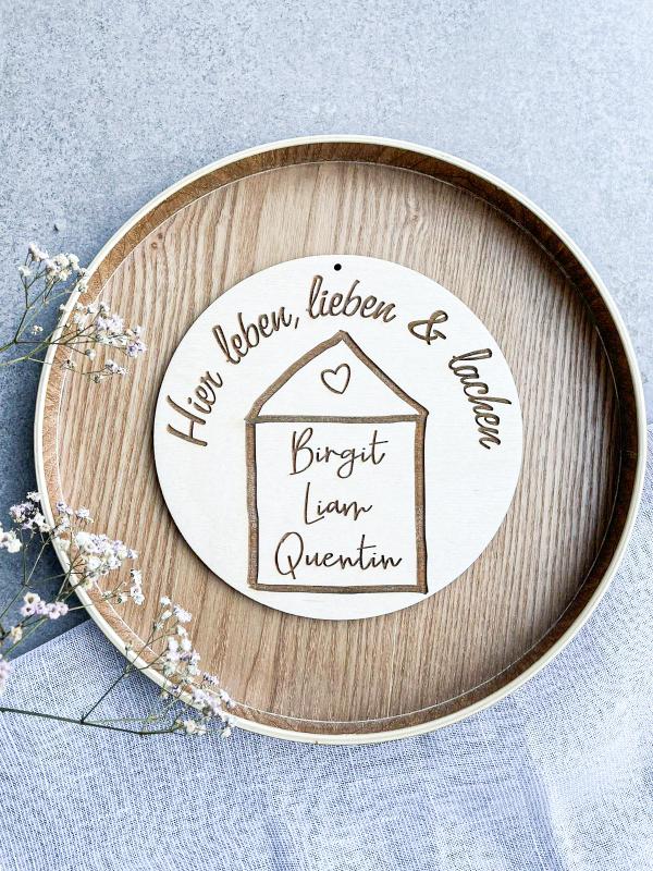 Türschild Haus Holz